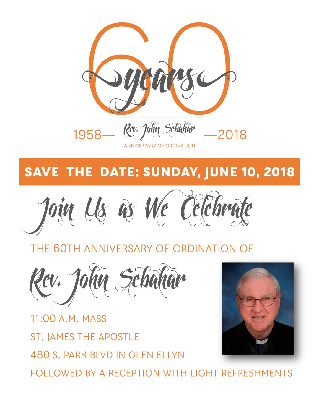 Fr. John Sebahar 60th Anniversary of Ordination